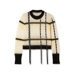 画像6: women's Handmade belt decoration streamer sweater  foreign style thin section color checkered sweater　チェックモヘアベルト付きセーター　プルオーバー (6)