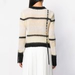 画像4: women's Handmade belt decoration streamer sweater  foreign style thin section color checkered sweater　チェックモヘアベルト付きセーター　プルオーバー (4)