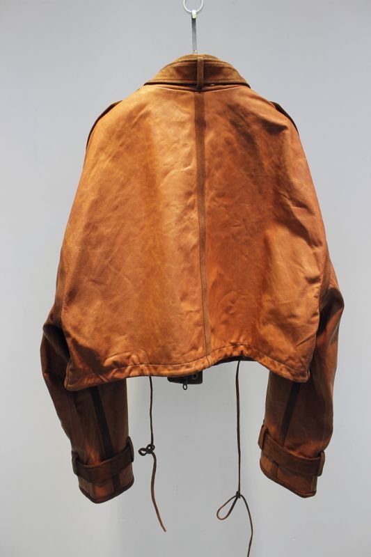 画像7: Woman's new wave imported sheep skin port wind tooling loose thin leather jacket ラムレザーシープスキンライダースジャケット コート  (7)