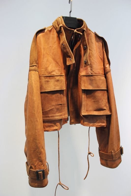 画像2: Woman's new wave imported sheep skin port wind tooling loose thin leather jacket ラムレザーシープスキンライダースジャケット コート  (2)