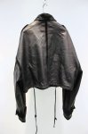画像5: Woman's new wave imported sheep skin port wind tooling loose thin leather jacket　ラムレザーシープスキンライダースジャケット　コート　 (5)