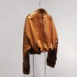 画像4: Woman's new wave imported sheep skin port wind tooling loose thin leather jacket　ラムレザーシープスキンライダースジャケット　コート　 (4)