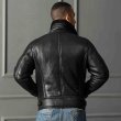 画像6: Men's sheepskin mutton leather  flying bomber jacket メンズリアルシープスキンボンバーMA1ジャケット　コート (6)