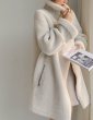 画像5: Woman's leather lamb fur Merino fur coat sheep shearing  long coat 　リアルシープスキンシャーリングファーロングコート ジャケット　コート (5)