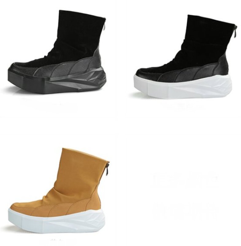 画像2:  Men's leather high cut boots sneakers　レザーハイカットブーツ　スニーカー シューズ (2)