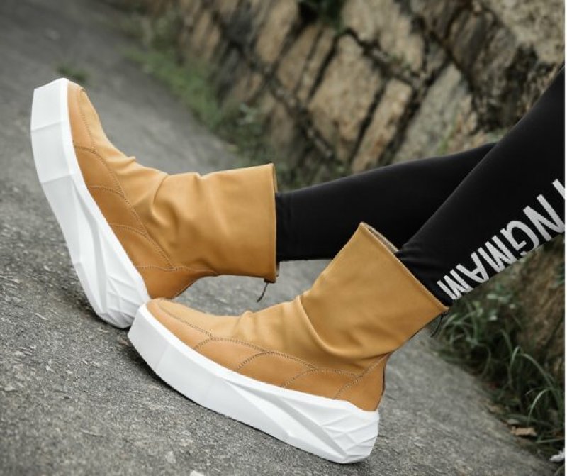 画像7:  Men's leather high cut boots sneakers　レザーハイカットブーツ　スニーカー シューズ (7)