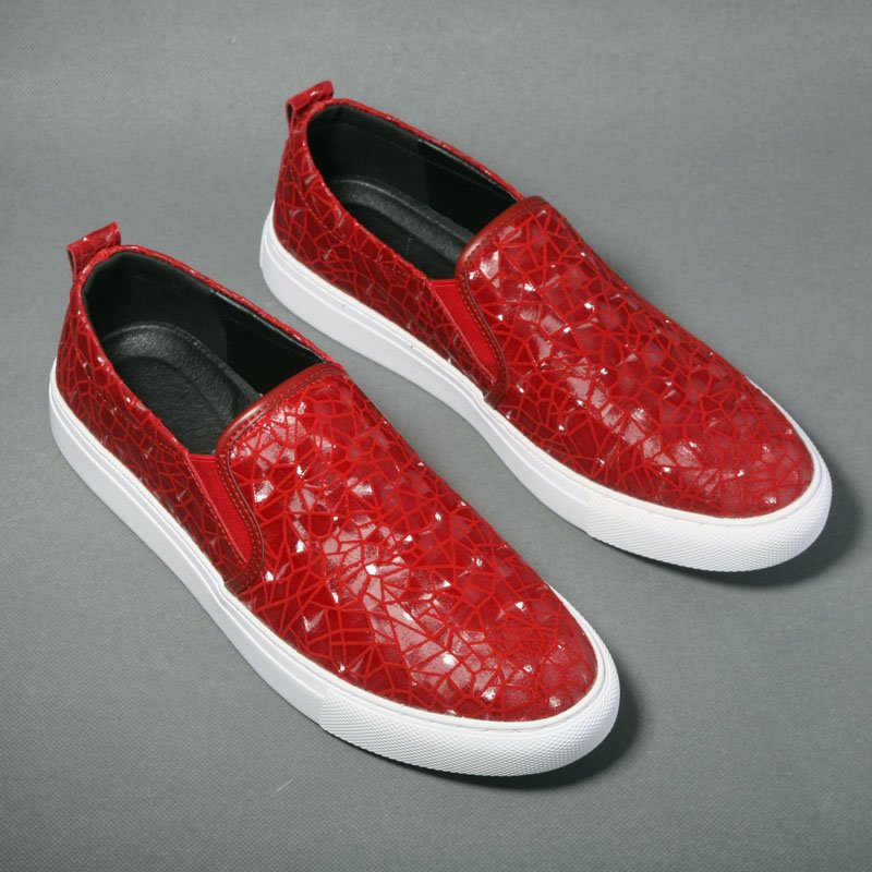 画像3: Men's Flat Leather Slip-on Sneakers　レザーフラットスリッポン　スニーカー (3)