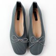 画像4: women's  square head shallow knit ethnic style flat shoes ballet loafers shoes ニットエスニック風フラットシューズバレエシューズパンプス 　ローファー (4)