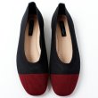 画像11: women's  square head shallow knit ethnic style flat shoes ballet loafers shoes ニットエスニック風フラットシューズバレエシューズパンプス 　ローファー (11)