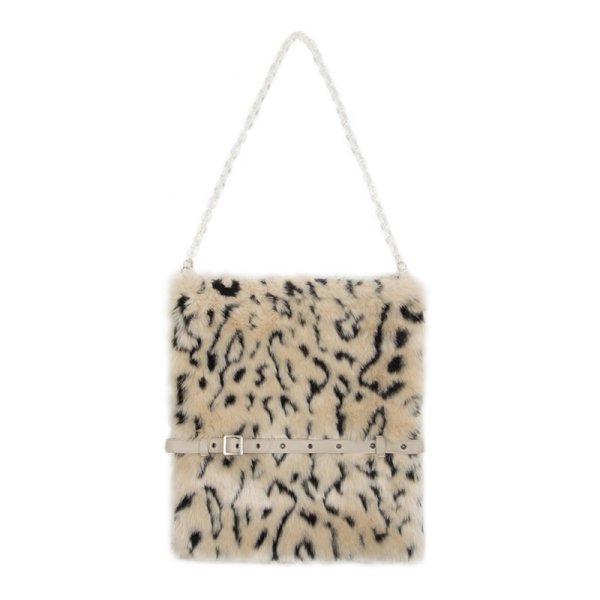 画像1:  woman original design clutch bag dual-use backpack leopard crossbody bag shoulder bagレオパード豹柄ファークラッチトート　ショルダー3WAYバック (1)