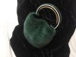 画像11:  woman’s Otter fur Imported water ring hand bucket bag リアルオッターファーリングハンドル2トンカラーバケットトートバック (11)