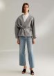 画像6: Women's luxury cashmere blended lace Slim V-neck short loose jacket　カシミヤ混レーススリムVネックショートルーズジャケット　コート (6)