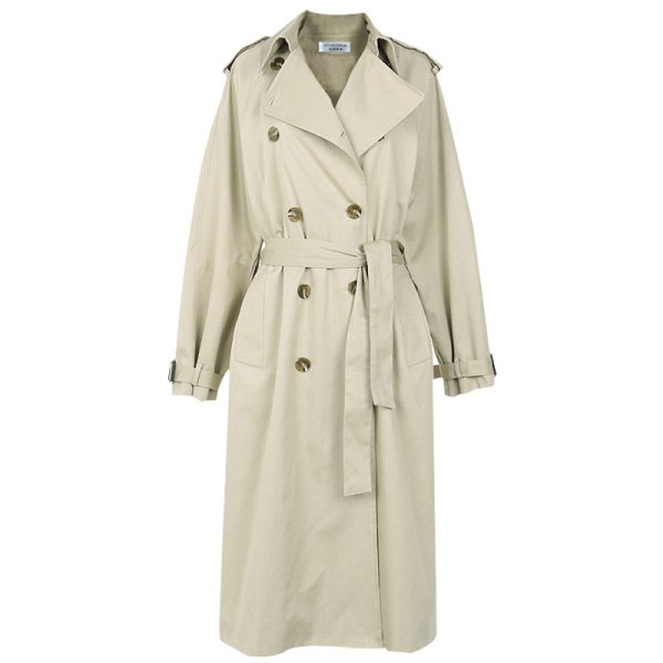 画像1: Women's Basic weight more trench coat jacket　ベーシックロングトレンチコート　ジャケット (1)