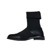 画像2:  women's England Martin  flat bottom elastic socks  boots leather boots  フラットレザー＆ソックスブーツ　マーチンブーツ (2)