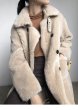 画像15: Women's sheep sheared fur  long coat jacketシープスキンシアドシンプルロングコート (15)