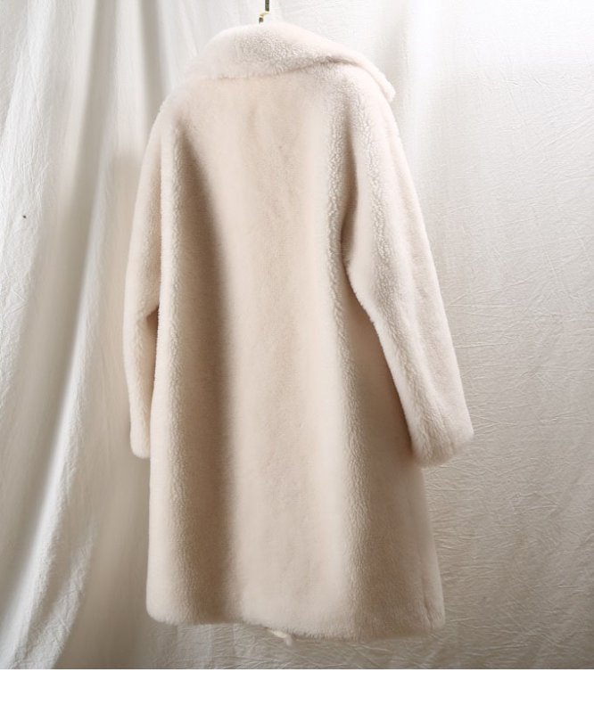 画像8: Women's sheep sheared fur  long coat jacketシープスキンシアドシンプルロングコート (8)
