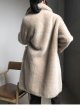 画像11: Women's sheep sheared fur  long coat jacketシープスキンシアドシンプルロングコート (11)