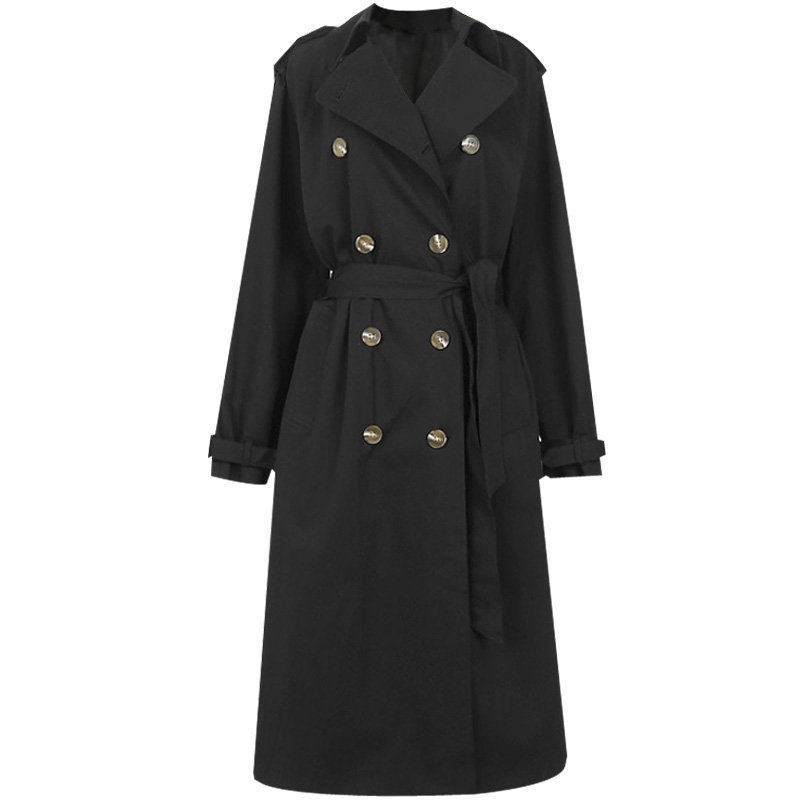 画像2: Women's Basic weight more trench coat jacket ベーシックロングトレンチコート ジャケット (2)