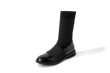画像1:  women's England Martin  flat bottom elastic socks  boots leather boots  フラットレザー＆ソックスブーツ　マーチンブーツ (1)