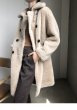 画像14: Women's sheep sheared fur  long coat jacketシープスキンシアドシンプルロングコート (14)