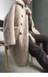 画像12: Women's sheep sheared fur  long coat jacketシープスキンシアドシンプルロングコート (12)