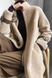 画像2: Women's sheep sheared large grain  fur  long coat jacketシープスキンシアドシンプルベルトレザーがポイントロングコート (2)