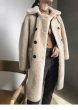 画像16: Women's sheep sheared fur  long coat jacketシープスキンシアドシンプルロングコート (16)