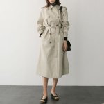 画像4: Women's Basic weight more trench coat jacket　ベーシックロングトレンチコート　ジャケット (4)