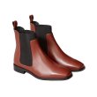 画像5:  women's  flat bottom Side gore Chelsea booties  ankle boots レザーサイドゴアショートシンプルブーツ ブーティブーツ (5)