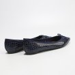 画像4: women's Stone pattern pointed bow flat flat shoes 　ボウリボン付きフラットパンプス　バレーシューズ　 (4)