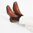 画像8:  women's  flat bottom Side gore Chelsea booties  ankle boots レザーサイドゴアショートシンプルブーツ ブーティブーツ (8)