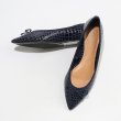 画像5: women's Stone pattern pointed bow flat flat shoes 　ボウリボン付きフラットパンプス　バレーシューズ　 (5)