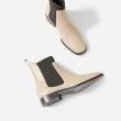 画像6:  women's  flat bottom Side gore Chelsea booties  ankle boots レザーサイドゴアショートシンプルブーツ ブーティブーツ (6)