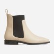 画像2:  women's  flat bottom Side gore Chelsea booties  ankle boots レザーサイドゴアショートシンプルブーツ ブーティブーツ (2)