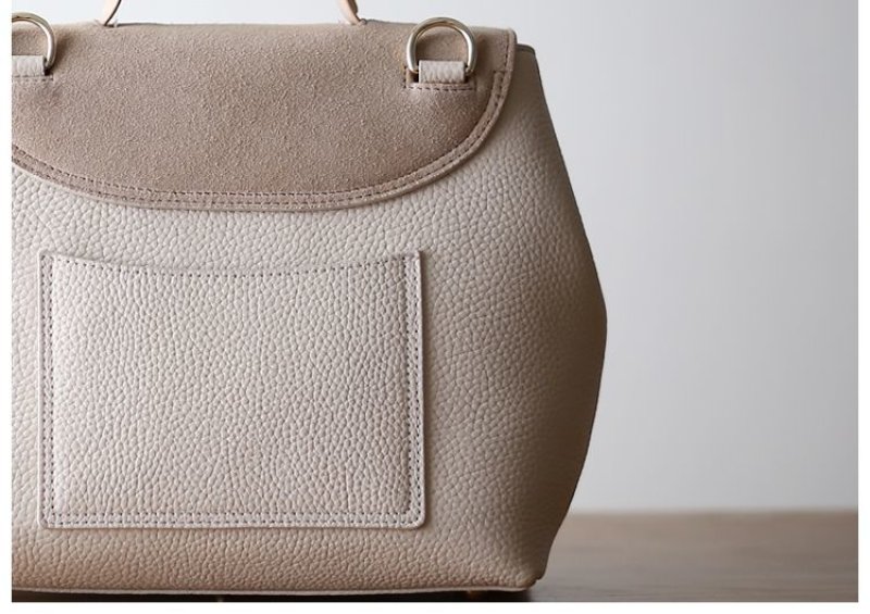 画像18:  woman’s French Style Tote Shoulder 2WAY bag 本革 レザートートショルダーフレンチスタイル２WAYバック　サイズ2種類S、M (18)