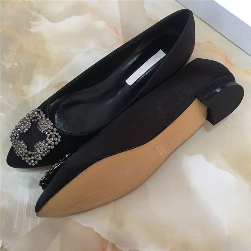 画像4: women's Stone pointed satin flat shoes  　サテンフラットラインストーン付きシューズ　ラインストーンフラットパンプス　バレーシューズ　 (4)