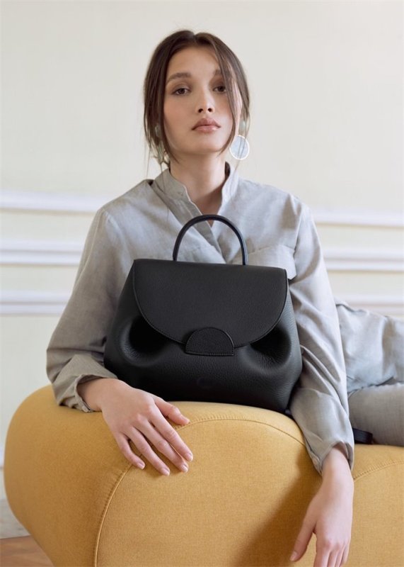 画像2:  woman’s French Style Tote Shoulder 2WAY bag 本革 レザートートショルダーフレンチスタイル２WAYバック　サイズ2種類S、M (2)