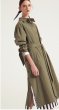 画像8: Women's  new temperament lapel single-breasted sleeves waist band width loose side slit long windbreaker long coatシングルブレストスリーブウエストバンドベルトサイドスリットロングウインドブレーカーロングトレンチコート  (8)