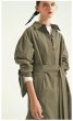 画像3: Women's  new temperament lapel single-breasted sleeves waist band width loose side slit long windbreaker long coatシングルブレストスリーブウエストバンドベルトサイドスリットロングウインドブレーカーロングトレンチコート  (3)