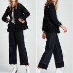 画像2: Women's street style fashion hem long tassel round neck long-sleeved twill soft coat  jacket　ツイードにフリンジ付きジャケット　コート　 (2)