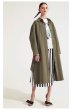 画像2: Women's  new temperament lapel single-breasted sleeves waist band width loose side slit long windbreaker long coatシングルブレストスリーブウエストバンドベルトサイドスリットロングウインドブレーカーロングトレンチコート  (2)