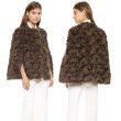 画像2: Women's Sleeve Split Double Pocket Invisible Hook Buckle Curly Faux Fur Cloak Cape coat  jacket　カーリーファーダブルポケットケープ　ジャケット　コート　 (2)