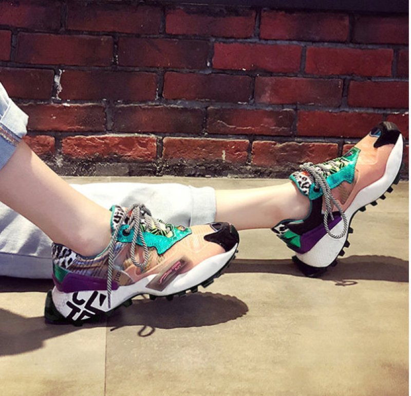 画像8:  women's crystal ins super fire leopard sneakers slip-on sneakers shoes  　クリスタルインスーパーファイヤーヒョウ柄付きスニーカーレースアップスニーカー スリッポン (8)