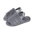 画像5: Women's  fur  Hairy warm flat back strap sandals slippers  　モコモコファーフラットバックストラップサンダル スリッパ サボ (5)