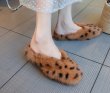 画像3: Women's  fur Baotou casual fur warm flat sandals slippers  　モコモコファーフラットサンダル スリッパ サボ (3)