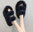 画像8: Women's Fur fuzz bac  warm flat sandals slippers  　モコモコファーフラットサンダル スリッパ サボ (8)