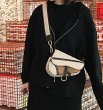 画像9:  woman’s new fur saddle bag small bag  Messenger bagTote Shoulder Bag 　ファー付きサドルショルダー斜め掛けバック　 (9)