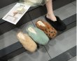 画像8: Women's  fur Baotou casual fur warm flat sandals slippers  　モコモコファーフラットサンダル スリッパ サボ (8)