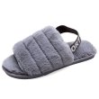 画像3: Women's  fur  Hairy warm flat back strap sandals slippers  　モコモコファーフラットバックストラップサンダル スリッパ サボ (3)