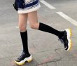 画像3:  women's  new wisdom smoked shoes platform sports shoes slip-on sneakers shoes  　プラットフォーム　厚底スニーカー　レースアップスニーカー スリッポン (3)